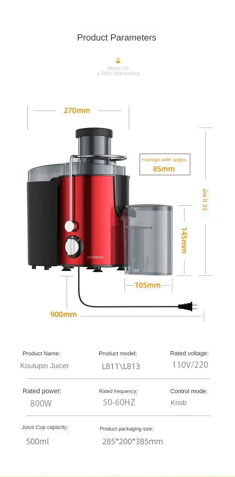 Juicero SteelCentrifuge 800W